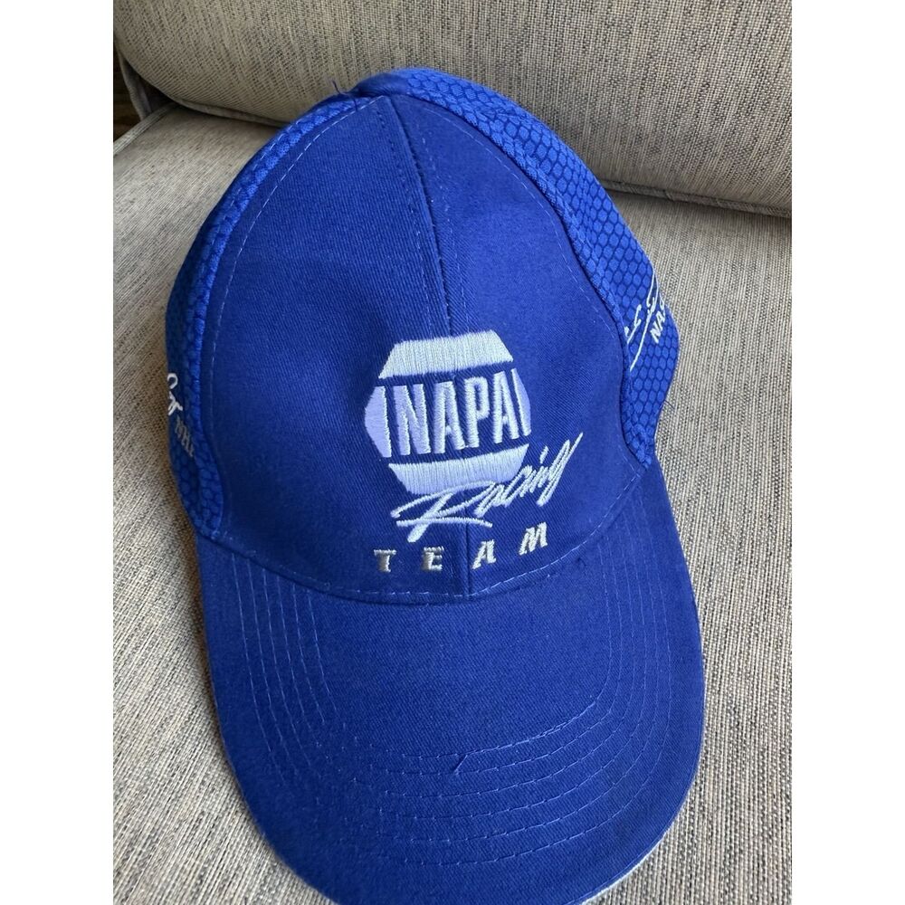 Team NAPA Racing Blue NHRA NASCAR Indycar Outlaws Strapback Mesh Hat Cap